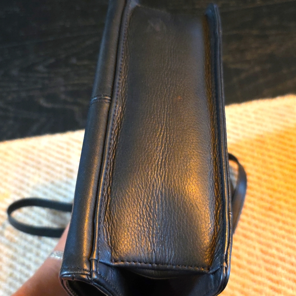 Fossil Vintage Midnight Black Leather Shoulder/crossbody Bag - Picture 12 of 12